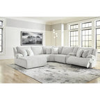 Signature Design by Ashley Top Tier hellgraues 6-teiliges Relax-Sofa mit Chaiselongue - 149,5B x 132,5T x 40H