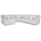 Signature Design by Ashley Top Tier hellgraues 6-teiliges Relax-Sofa mit Chaiselongue - 149,5B x 132,5T x 40H