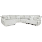 Signature Design by Ashley Top Tier hellgraues 6-teiliges Relax-Sofa mit Chaiselongue - 149,5B x 132,5T x 40H