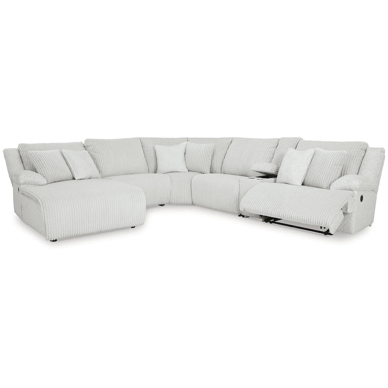 Signature Design by Ashley Top Tier hellgraues 6-teiliges Relax-Sofa mit Chaiselongue - 149,5B x 132,5T x 40H