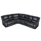 129 W Kunstleder 6-Sitzer Großes manuelles Relax-Sofa