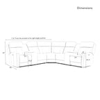 Sofa Garnitur aus echtem Leder mit elektrischer Relaxfunktion, verstellbaren Kopfstützen, USB- und USB-C-Anschluss