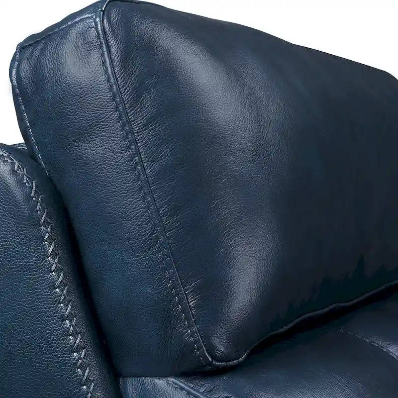 Sofa aus echtem Leder mit motorisierter Relaxfunktion, verstellbaren Kopfstützen, Lordosenstütze und USB- & USB-C-Anschluss