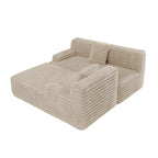 Cloud-Ecksofa, modernes Polstersofa mit 2 Wurfkissen, frei kombinierbares Sofa, modulares L-förmiges Ecksofa