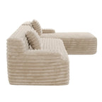 Cloud-Ecksofa, modernes Polstersofa mit 2 Wurfkissen, frei kombinierbares Sofa, modulares L-förmiges Ecksofa