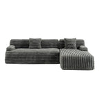 Cloud-Ecksofa, modernes Polstersofa mit 2 Wurfkissen, frei kombinierbares Sofa, modulares L-förmiges Ecksofa