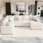 Chenille Ecksofa mit Ausziehfunktion, L-förmiges Schlafsofa mit Stauraum-Ottomane, 3 Kissen und Ladevorrichtungen