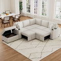 84.7 Chenille Schlafsofa mit Stauraum & USB-Anschlüssen