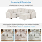 84.7 Chenille Schlafsofa mit Stauraum & USB-Anschlüssen