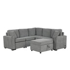 84.7 Chenille Schlafsofa mit Stauraum & USB-Anschlüssen