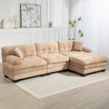 120,87 Chenille L-förmiges Schlafsofa mit Ottomane
