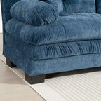 120,87 Chenille L-förmiges Schlafsofa mit Ottomane