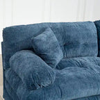 120,87 Chenille L-förmiges Schlafsofa mit Ottomane