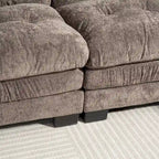 120,87 Chenille L-förmiges Schlafsofa mit Ottomane