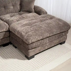 120,87 Chenille L-förmiges Schlafsofa mit Ottomane