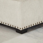 97 Chenille L-förmiges Schlafsofa mit Stauraum-Ottomane
