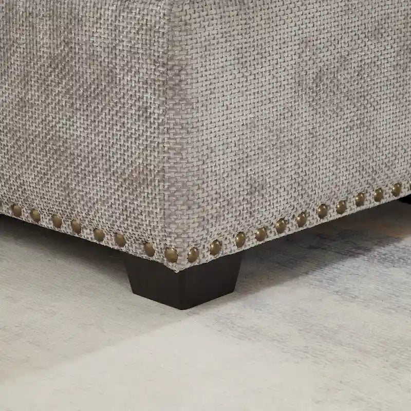 97 Chenille L-förmiges Schlafsofa mit Stauraum-Ottomane