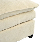 Roomfitters U-förmiges Chenille-Sofa mit verstellbaren Armlehnenkissen, perfekt für Wohnzimmer, Büros, geräumige Bereiche