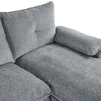 Roomfitters U-förmiges Chenille-Sofa mit verstellbaren Armlehnenkissen, perfekt für Wohnzimmer, Büros, geräumige Bereiche