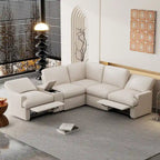 Elektrisches Ecksofa mit Relaxfunktion, Becherhaltern, USB-Anschlüssen und Steckdose für das Wohnzimmer