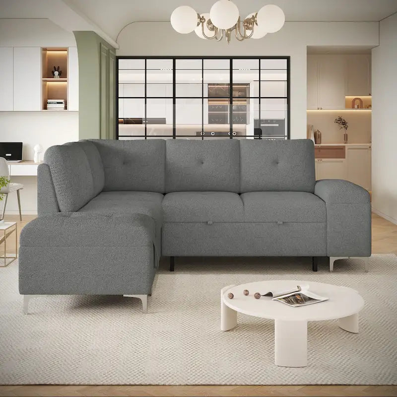 Elektrisches Ecksofa mit Relaxfunktion, Becherhaltern, USB-Anschlüssen und Steckdose für das Wohnzimmer