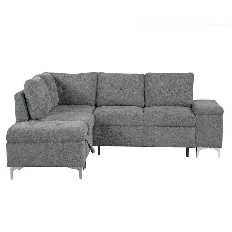 Elektrisches Ecksofa mit Relaxfunktion, Becherhaltern, USB-Anschlüssen und Steckdose für das Wohnzimmer