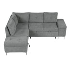 Elektrisches Ecksofa mit Relaxfunktion, Becherhaltern, USB-Anschlüssen und Steckdose für das Wohnzimmer