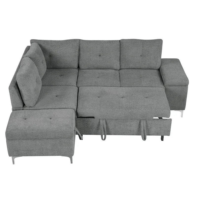 Elektrisches Ecksofa mit Relaxfunktion, Becherhaltern, USB-Anschlüssen und Steckdose für das Wohnzimmer