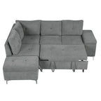 Elektrisches Ecksofa mit Relaxfunktion, Becherhaltern, USB-Anschlüssen und Steckdose für das Wohnzimmer