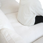 Großes Ecksofa aus Leinen für das Wohnzimmer-Set