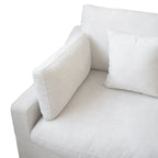 Großes Ecksofa aus Leinen für das Wohnzimmer-Set