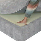 Großes Ecksofa aus Leinen für das Wohnzimmer-Set