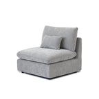 Großes Ecksofa aus Leinen für das Wohnzimmer-Set