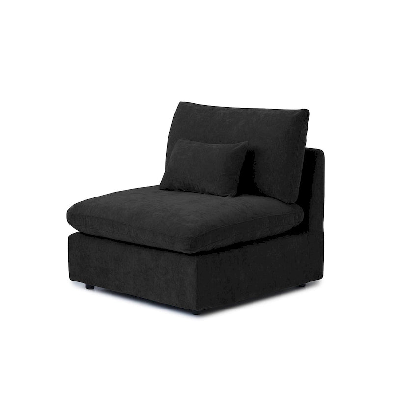 Großes Ecksofa aus Leinen für das Wohnzimmer-Set
