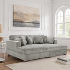 Sophia 84 W Plüsch Cord Samt Recamiere Modulsofa