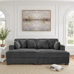 Sophia 84 W Plüsch Cord Samt Recamiere Modulsofa