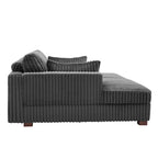Sophia 84 W Plüsch Cord Samt Recamiere Modulsofa