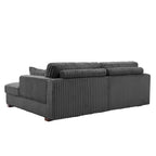 Sophia 84 W Plüsch Cord Samt Recamiere Modulsofa