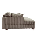 Sophia 84 W Plüsch Cord Samt Recamiere Modulsofa