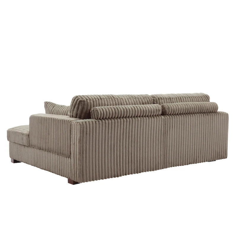 Sophia 84 W Plüsch Cord Samt Recamiere Modulsofa