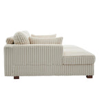 Sophia 84 W Plüsch Cord Samt Recamiere Modulsofa