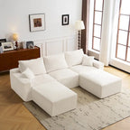 GDFStudio - Olivia Morgan Ultraweiches, modulares 110-Zoll L-förmiges Wolkensofa ohne Montage, voller Kompressionskomfort