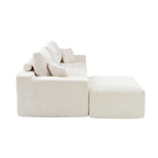 GDFStudio - Olivia Morgan Ultraweiches, modulares 110-Zoll L-förmiges Wolkensofa ohne Montage, voller Kompressionskomfort