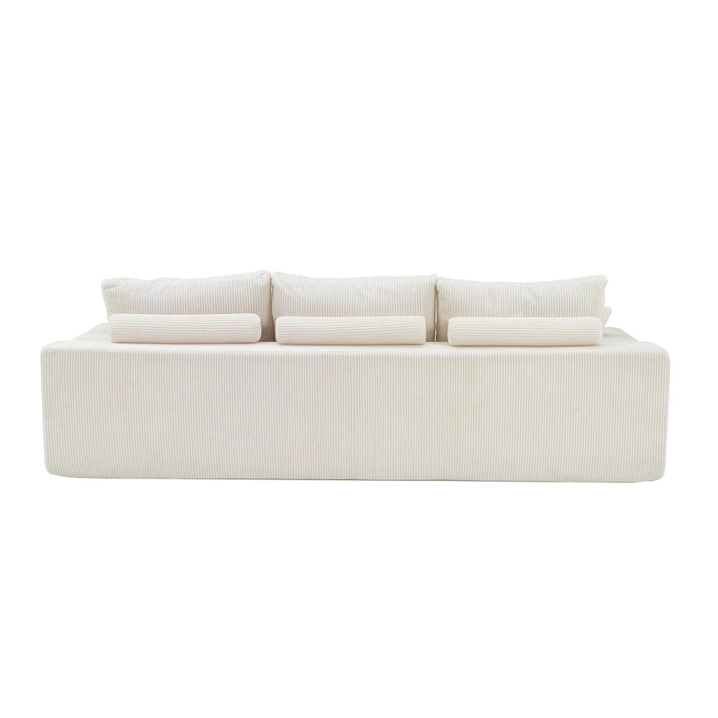 GDFStudio - Olivia Morgan Ultraweiches, modulares 110-Zoll L-förmiges Wolkensofa ohne Montage, voller Kompressionskomfort