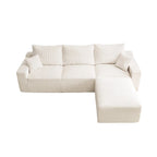 GDFStudio - Olivia Morgan Ultraweiches, modulares 110-Zoll L-förmiges Wolkensofa ohne Montage, voller Kompressionskomfort