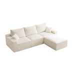GDFStudio - Olivia Morgan Ultraweiches, modulares 110-Zoll L-förmiges Wolkensofa ohne Montage, voller Kompressionskomfort