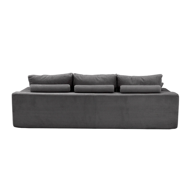 GDFStudio - Olivia Morgan Ultraweiches, modulares 110-Zoll L-förmiges Wolkensofa ohne Montage, voller Kompressionskomfort