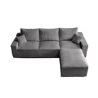 GDFStudio - Olivia Morgan Ultraweiches, modulares 110-Zoll L-förmiges Wolkensofa ohne Montage, voller Kompressionskomfort
