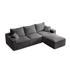 GDFStudio - Olivia Morgan Ultraweiches, modulares 110-Zoll L-förmiges Wolkensofa ohne Montage, voller Kompressionskomfort