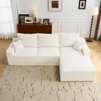 GDFStudio - Olivia Morgan Ultraweiches, modulares 110-Zoll L-förmiges Wolkensofa ohne Montage, voller Kompressionskomfort